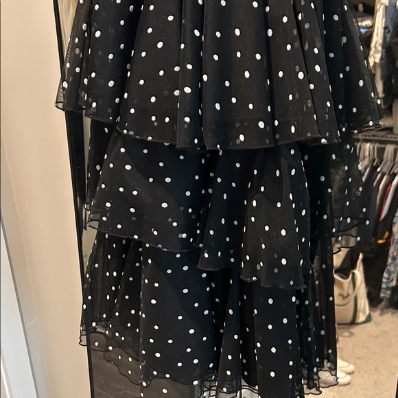 Black Polka Dot Mini Dress - Picture 3 of 9